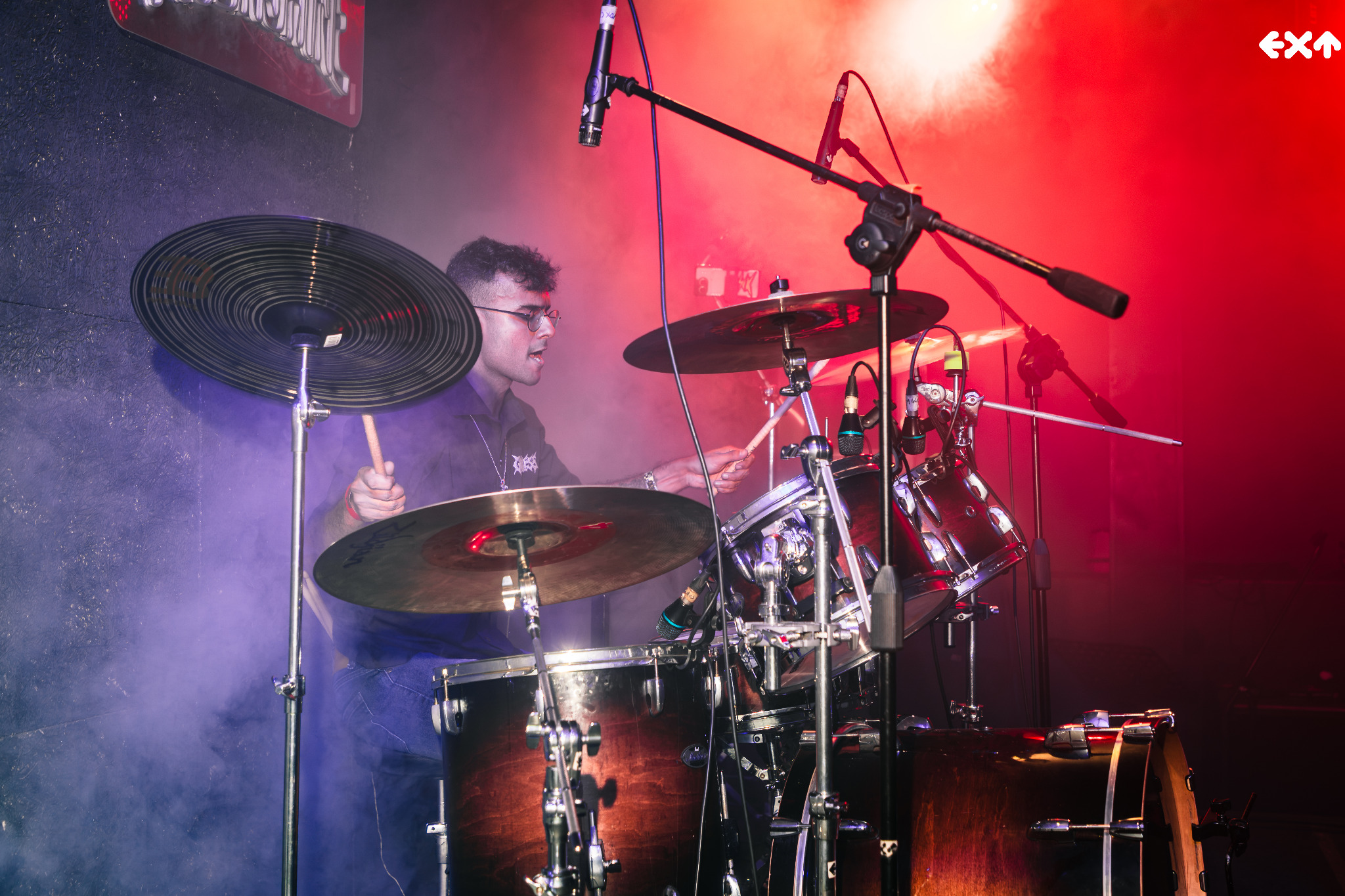 Chaos drummer performing live